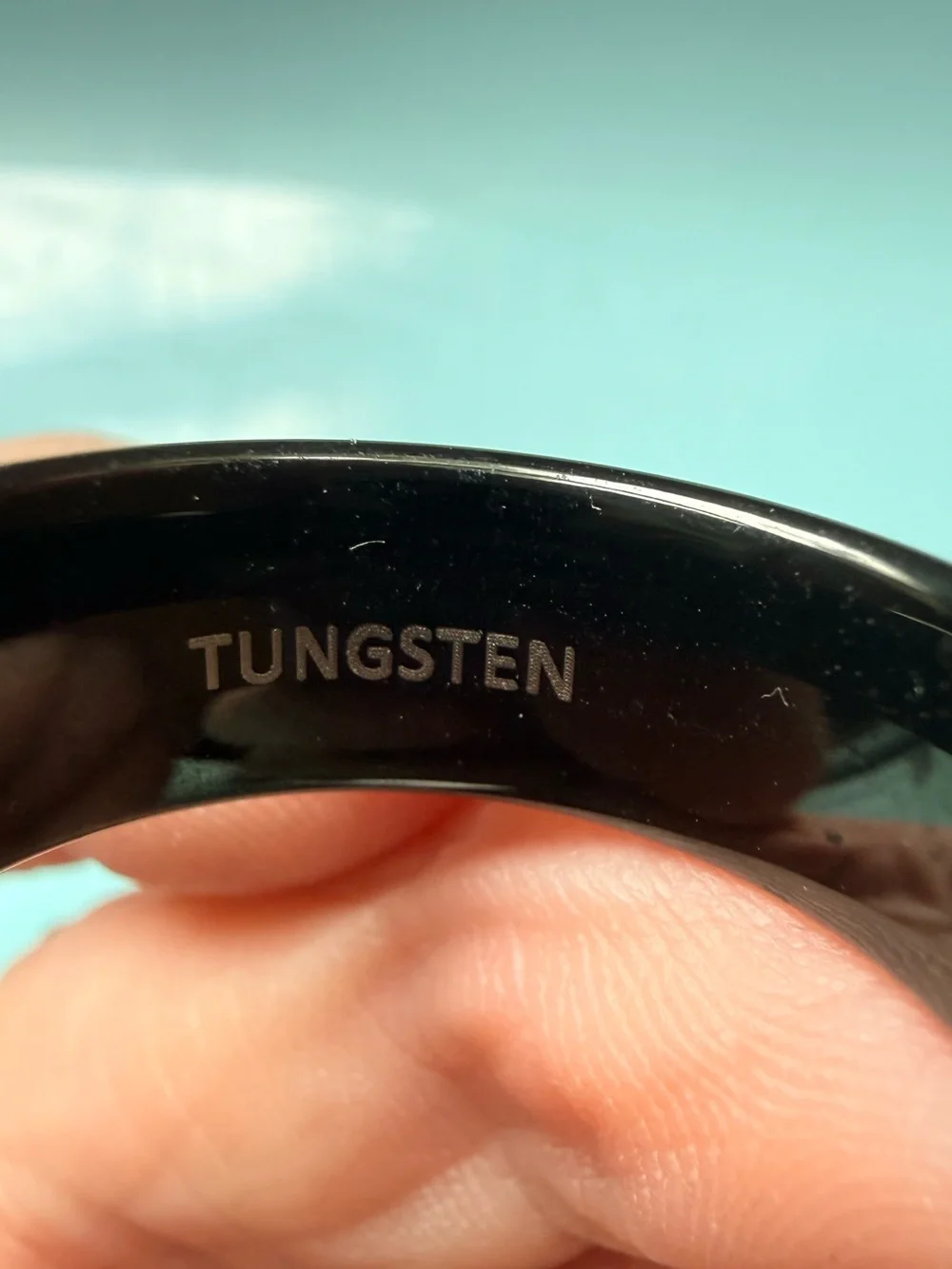 Men's Black Tungsten Wedding Band - Sleek Comfort Fit